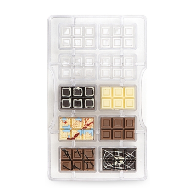 Поликарбонатна форма мини шоколадови блокчета Decora