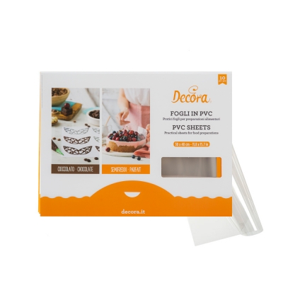 Ацетатни листове за шоколад 40*60см - 10бр - 150микрона Decora