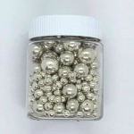 Огледални перли 50гр - Сребърни
